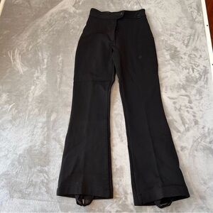 AFRC  Snow Ski Pants Womens 8 Softshell Black Fleece Lined Flared stirrups